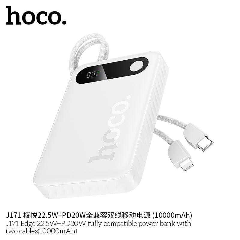 HD_SYNC:J171 Edge 22.5W+PD20W fully compatible power bank with two cables(10000mAh)(UN)