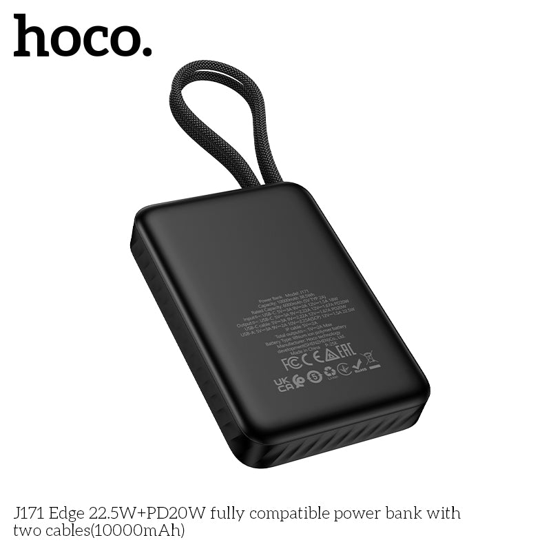 HD_SYNC:J171 Edge 22.5W+PD20W fully compatible power bank with two cables(10000mAh)(UN)