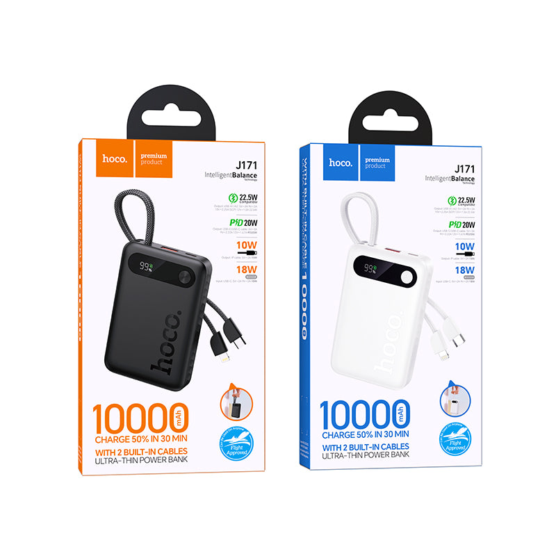 HD_SYNC:J171 Edge 22.5W+PD20W fully compatible power bank with two cables(10000mAh)(UN)