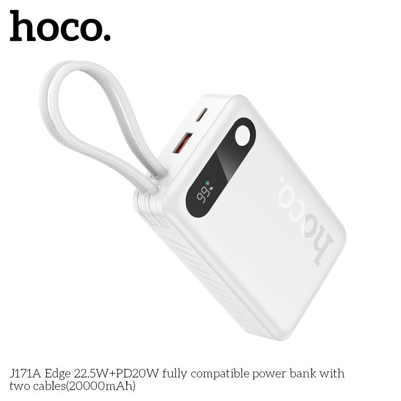 HD_SYNC:J171A Edge 22.5W+PD20W fully compatible power bank with two cables(20000mAh)