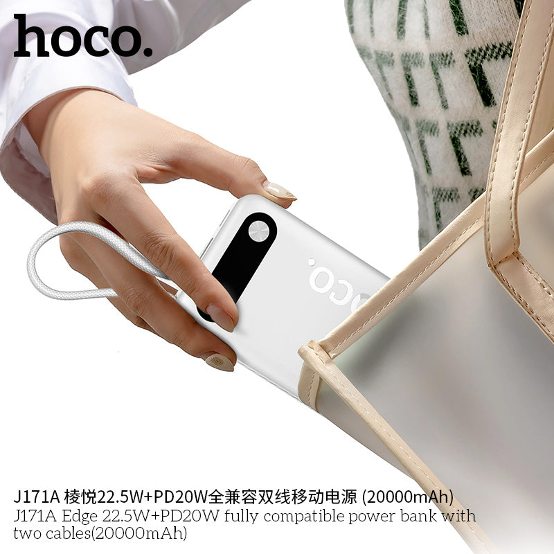 HD_SYNC:J171A Edge 22.5W+PD20W fully compatible power bank with two cables(20000mAh)