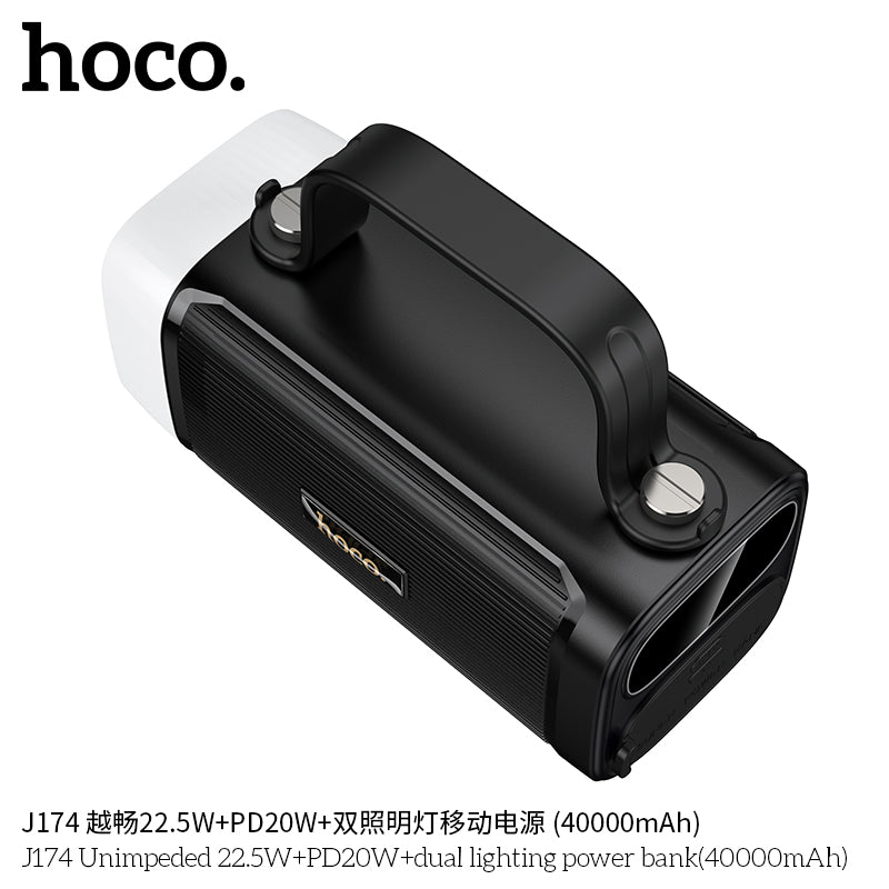 HD_SYNC:J174 Unimpeded 22.5W+PD20W+dual lighting power bank(40000mAh)