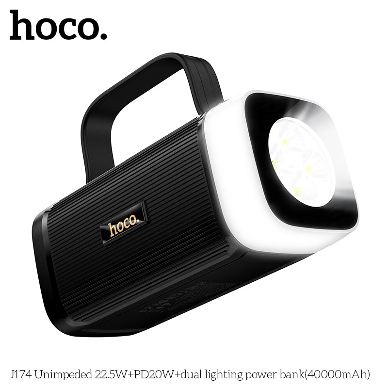 HD_SYNC:J174 Unimpeded 22.5W+PD20W+dual lighting power bank(40000mAh)