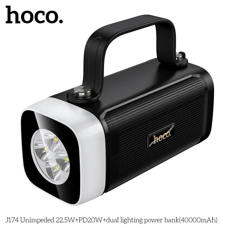 HD_SYNC:J174 Unimpeded 22.5W+PD20W+dual lighting power bank(40000mAh)