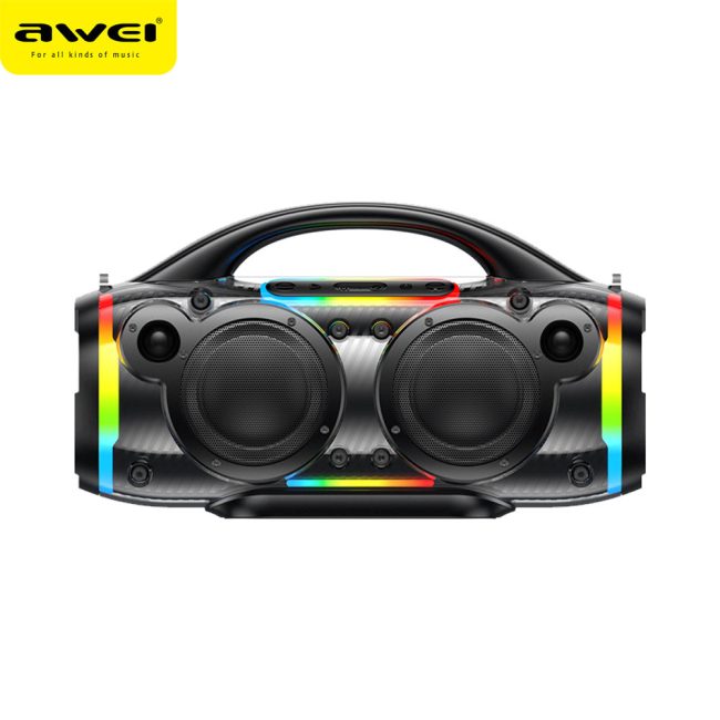 Awei KA12 Portable Wireless Speaker 60W Bluetooth 5.3 RGB Ambient Light Stereo Bass