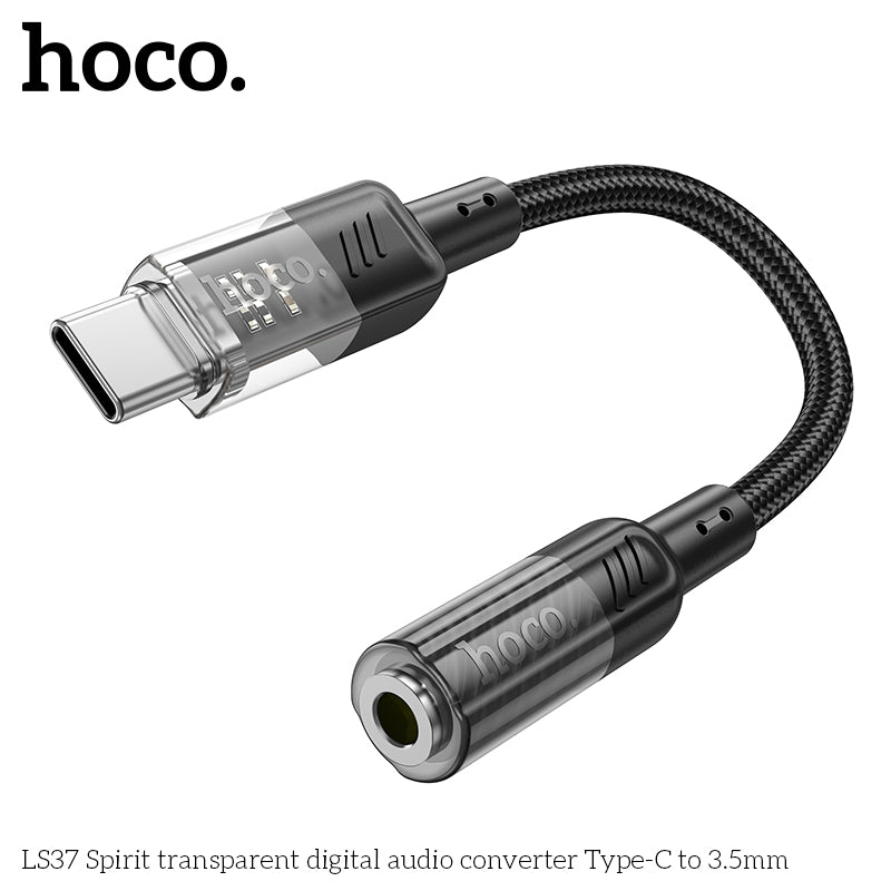HD_SYNC:LS37 Spirit transparent digital audio converter Type-C to 3.5mm