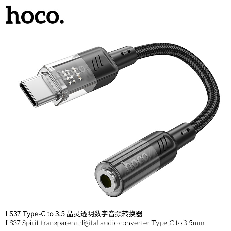 HD_SYNC:LS37 Spirit transparent digital audio converter Type-C to 3.5mm