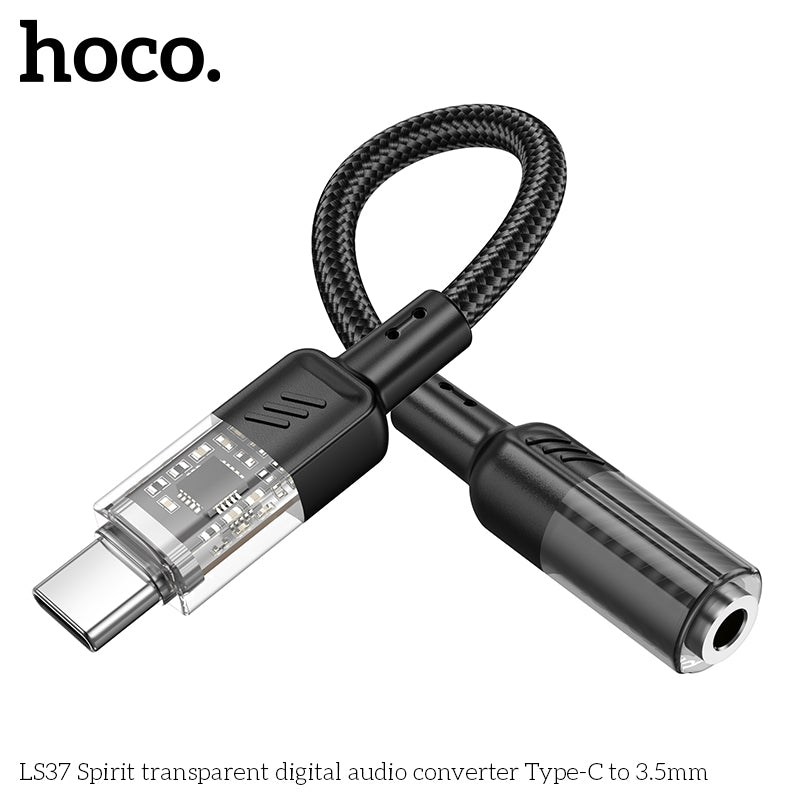 HD_SYNC:LS37 Spirit transparent digital audio converter Type-C to 3.5mm