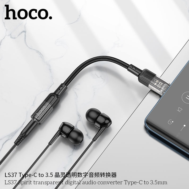 HD_SYNC:LS37 Spirit transparent digital audio converter Type-C to 3.5mm