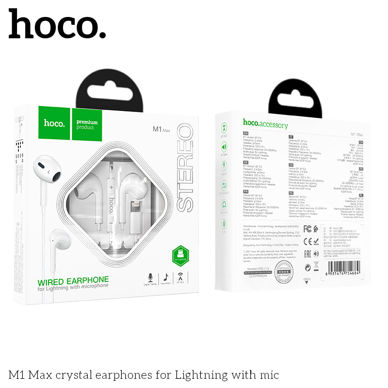 HD_SYNC:M1 Max crystal earphones for iP with mic