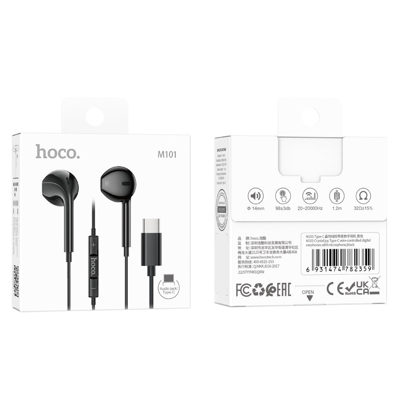 HD_SYNC:M101 Max Crystal grace Type-C wire-controled digital earphones with microphone