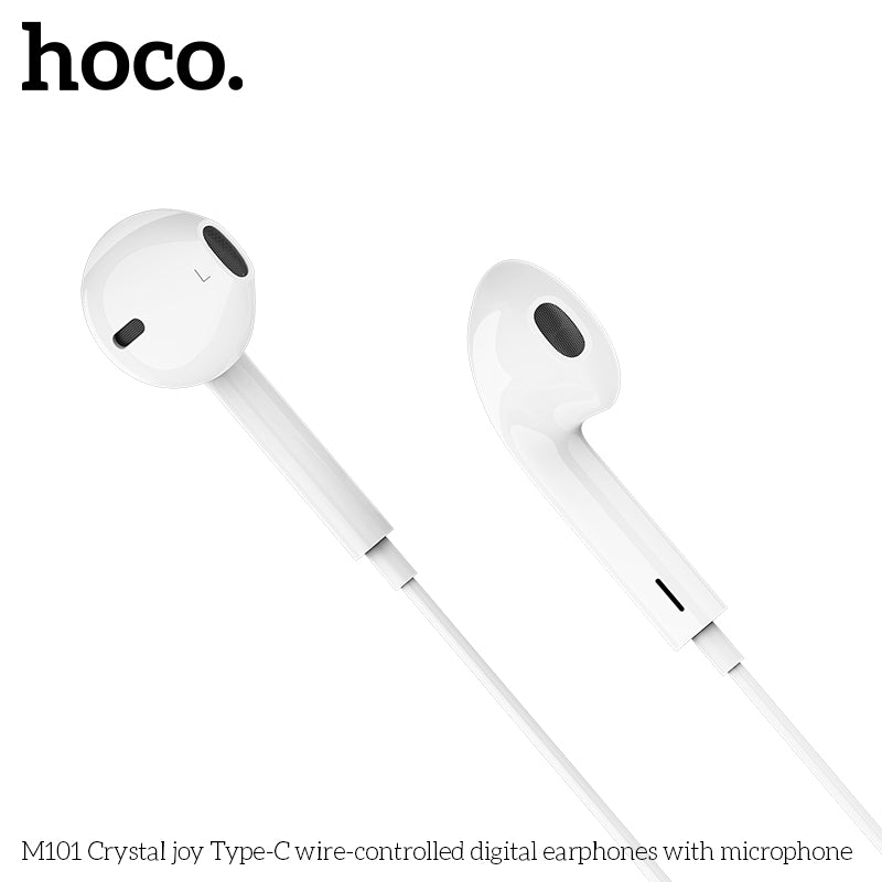 HD_SYNC:M101 Crystal joy Type-C wire-controlled digital earphones with microphone
