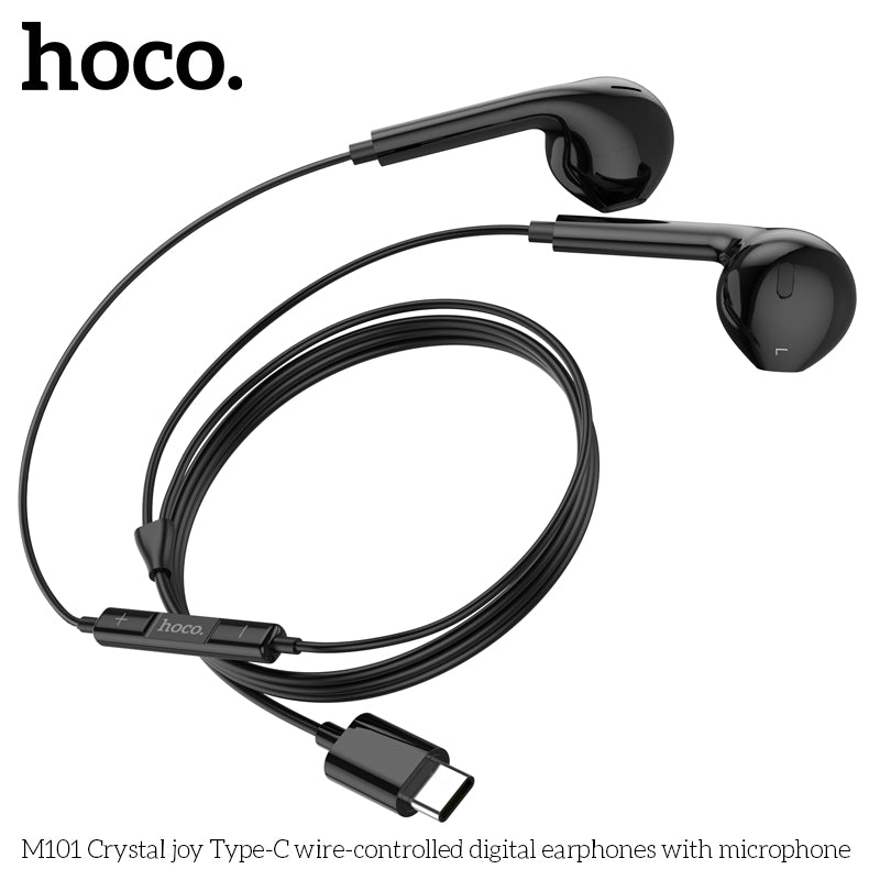 HD_SYNC:M101 Pro Crystal sound Type-C wire-controlled digital earphones with microphone