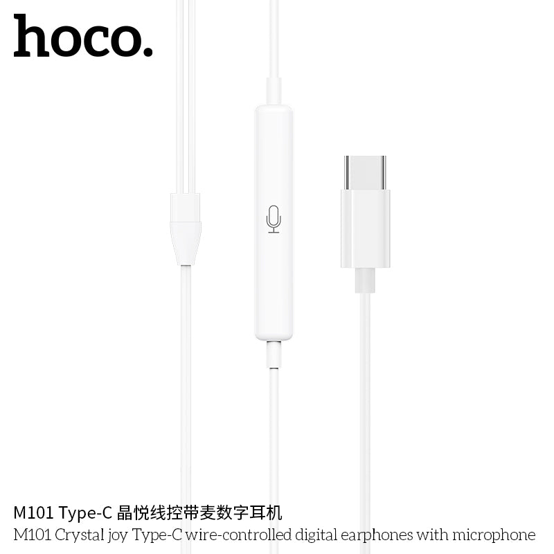 HD_SYNC:M101 Pro Crystal sound Type-C wire-controlled digital earphones with microphone