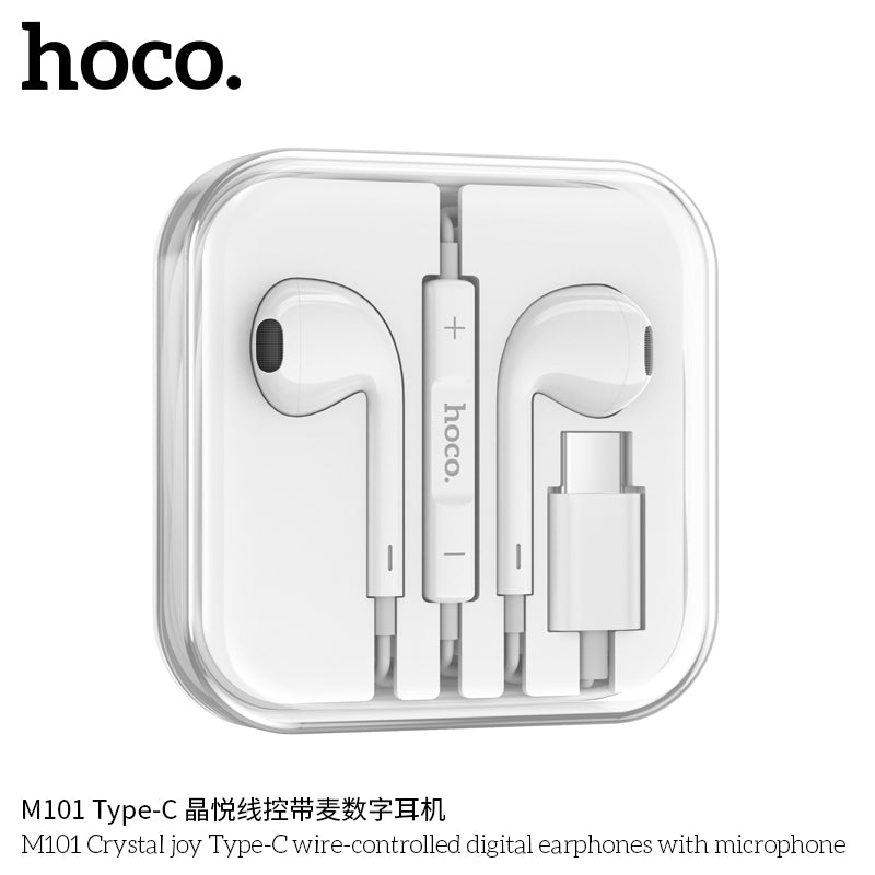 HD_SYNC:M101 Pro Crystal sound Type-C wire-controlled digital earphones with microphone