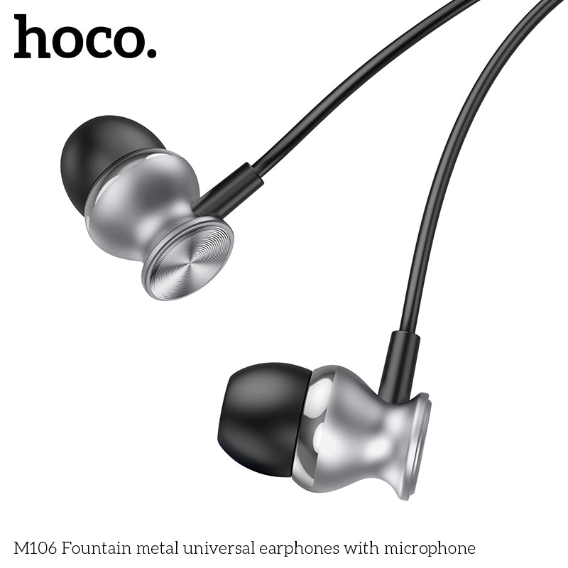 HD_SYNC:M106 Fountain metal universal earphones with microphone