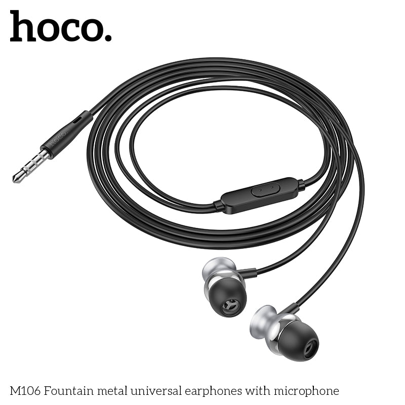 HD_SYNC:M106 Fountain metal universal earphones with microphone