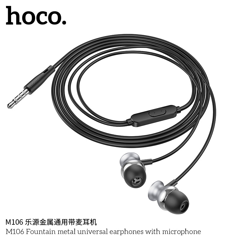 HD_SYNC:M106 Fountain metal universal earphones with microphone