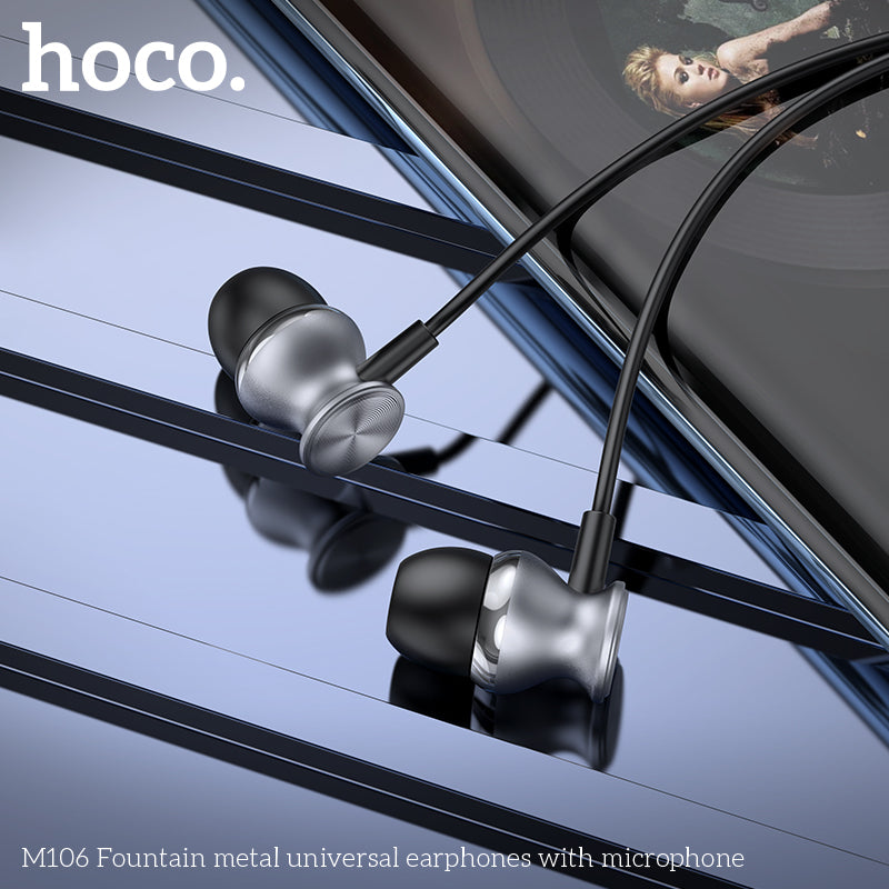 HD_SYNC:M106 Fountain metal universal earphones with microphone