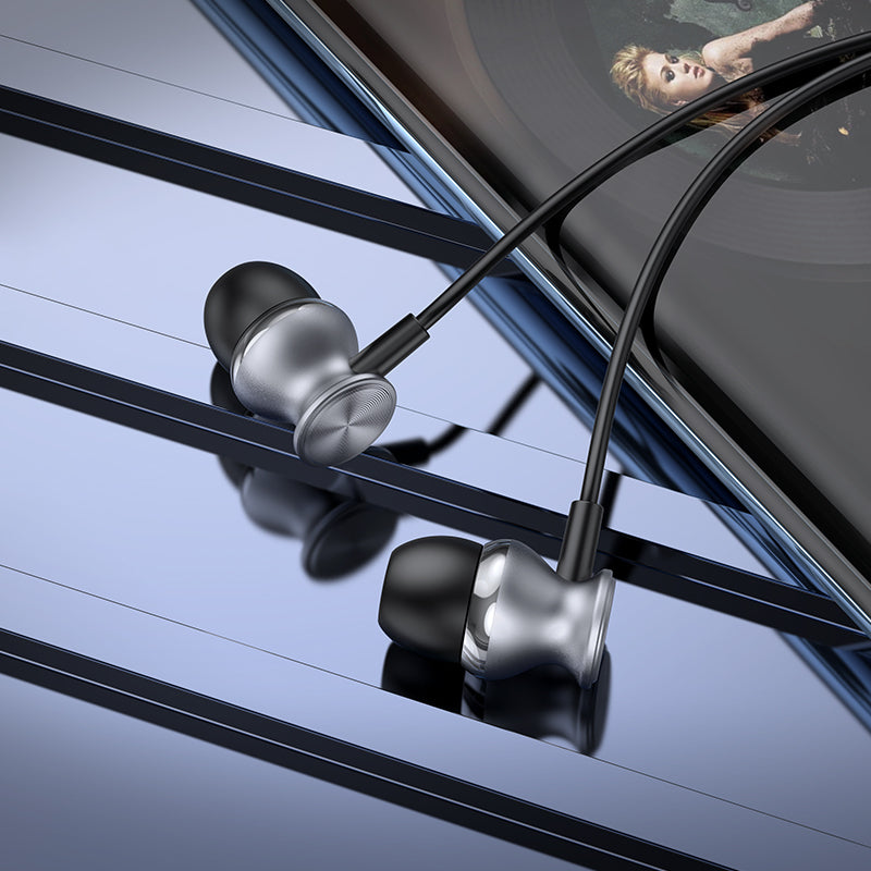 HD_SYNC:M106 Fountain metal universal earphones with microphone