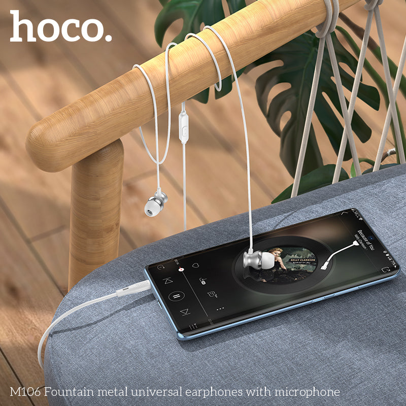 HD_SYNC:M106 Fountain metal universal earphones with microphone
