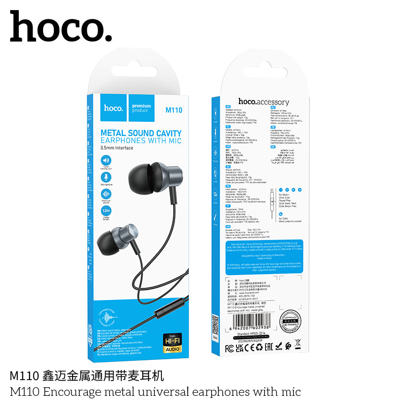 HD_SYNC:M110 Encourage metal universal earphones with mic