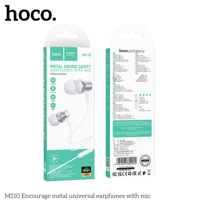 HD_SYNC:M110 Encourage metal universal earphones with mic