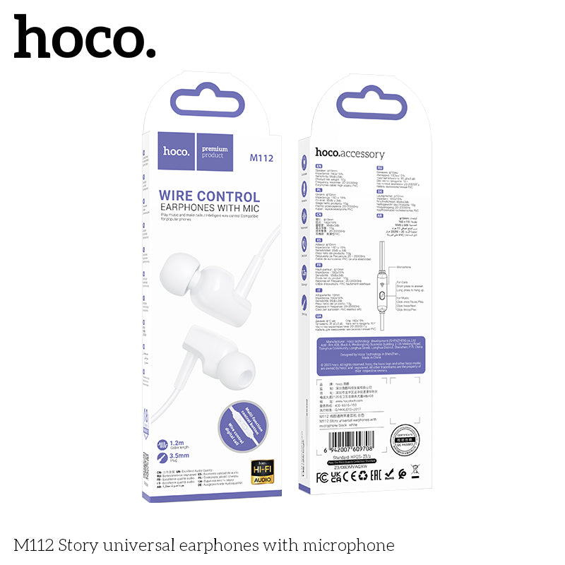 HD_SYNC:M112 Story universal earphones with microphone
