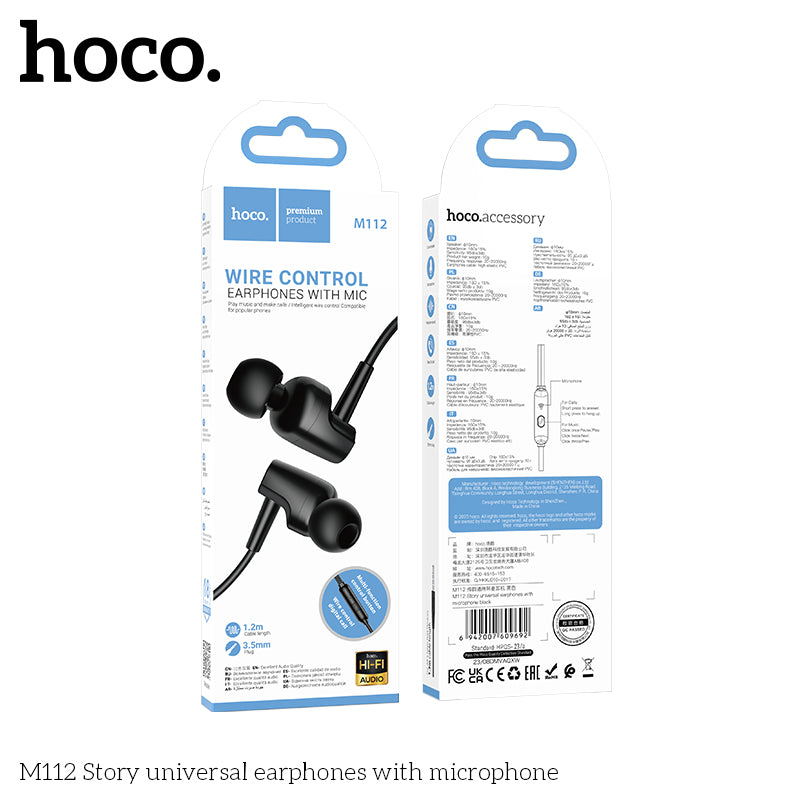 HD_SYNC:M112 Story universal earphones with microphone