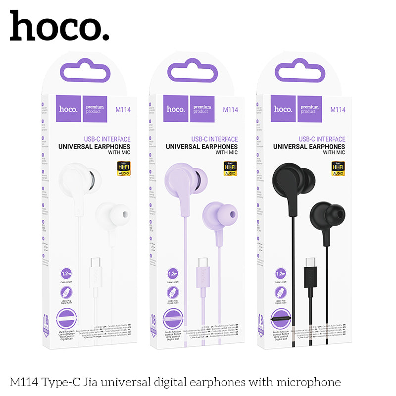 HD_SYNC:M114 Type-C Jia universal digital earphones with microphone