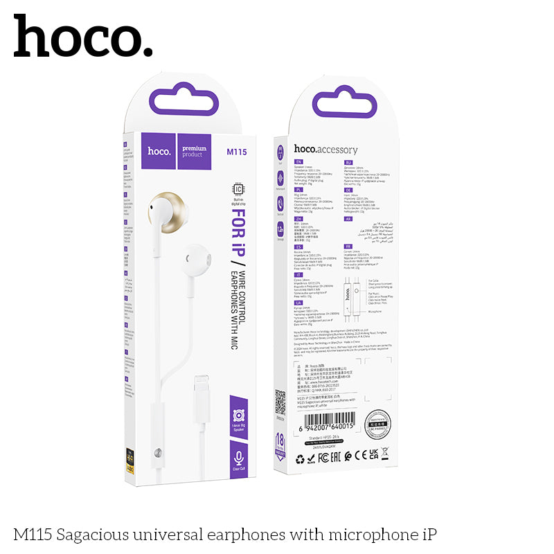 HD_SYNC:M115 Sagacious universal earphones with microphone iP