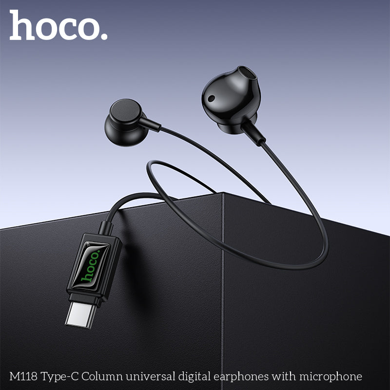 HD_SYNC:M118 Type-C Column universal digital earphones with microphone