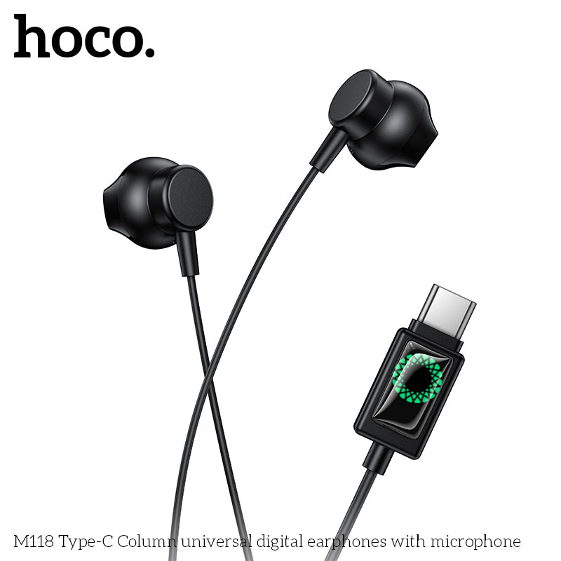 HD_SYNC:M118 Type-C Column universal digital earphones with microphone