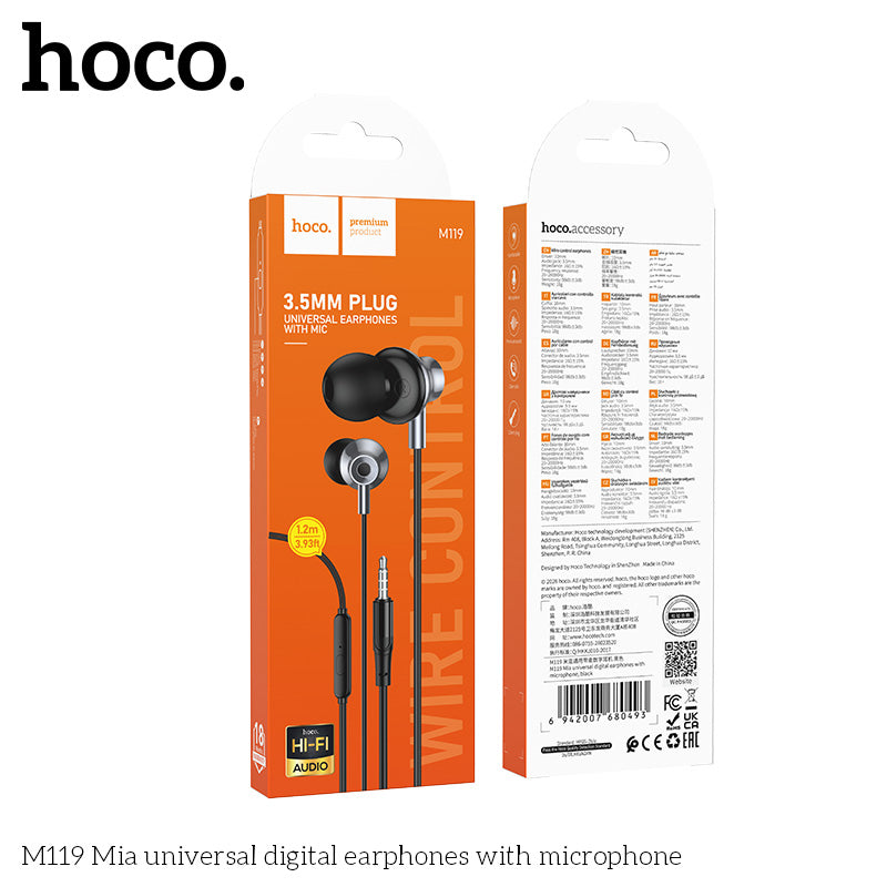 HD_SYNC:M119 Mia universal earphones with microphone