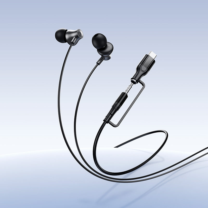 HD_SYNC:M119A Mia 2-in-1 3.5/Type-C universal digital earphones with microphone