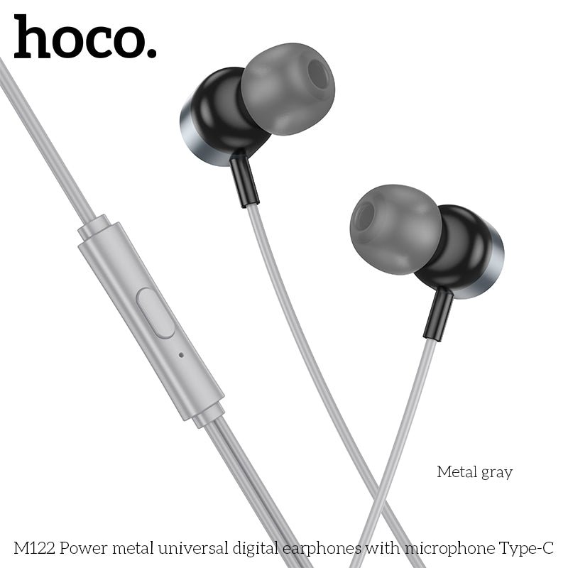 HD_SYNC:M122 Power metal universal digital earphones with microphone Type-C