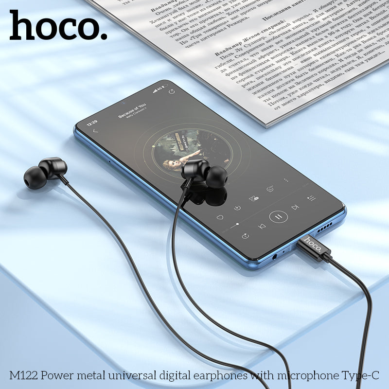 HD_SYNC:M122 Power metal universal digital earphones with microphone Type-C