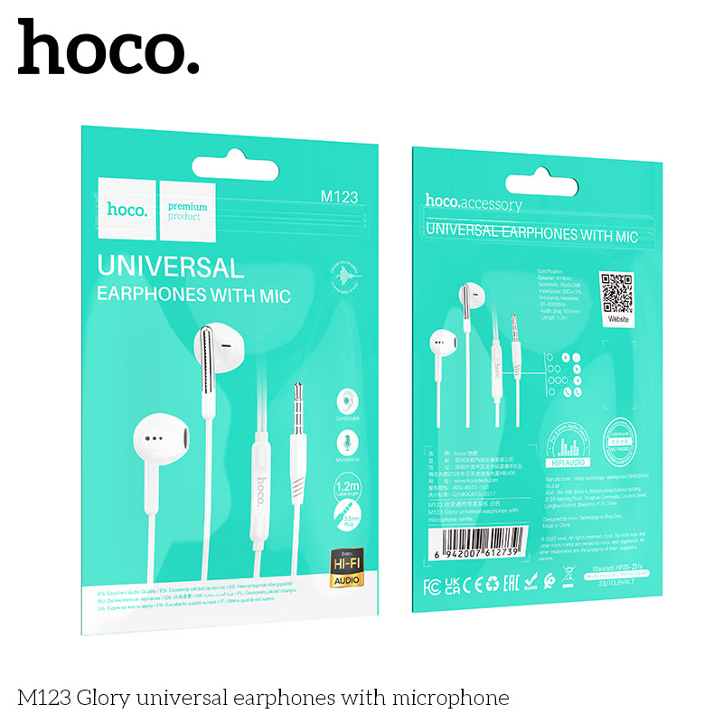HD_SYNC:M123 Glory universal earphones with microphone