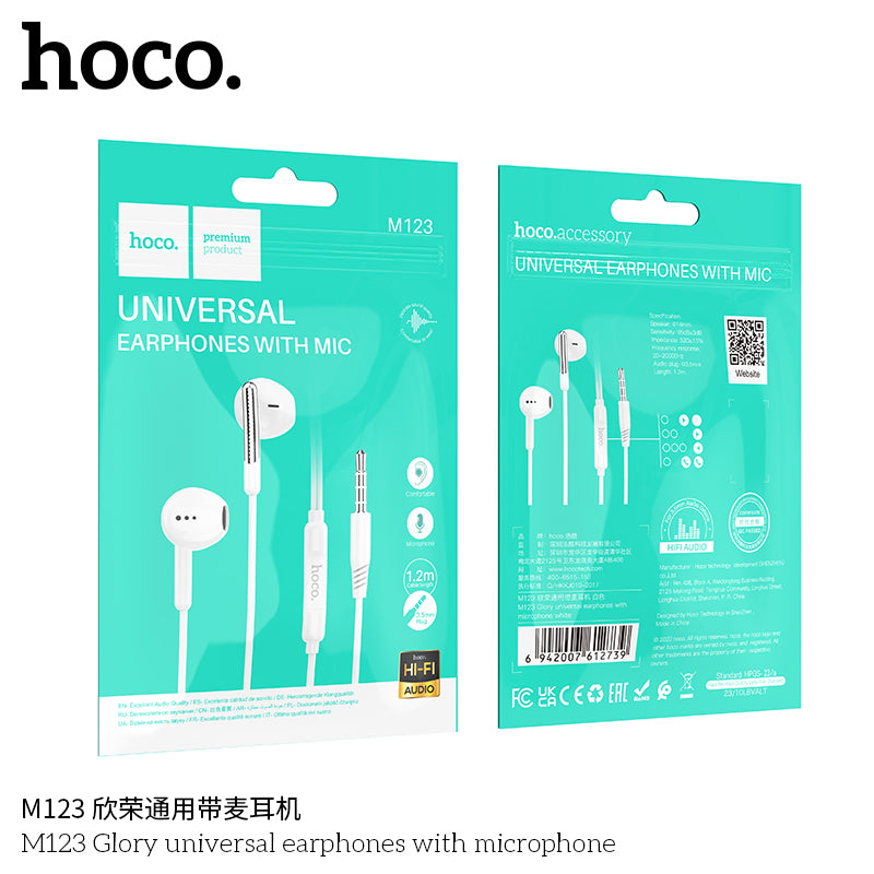 HD_SYNC:M123 Glory universal earphones with microphone