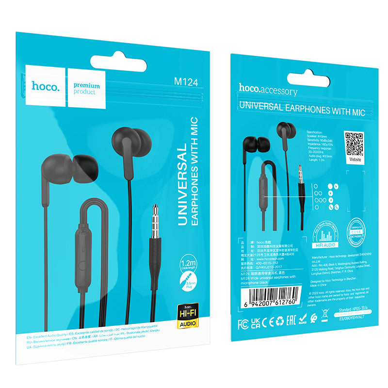 HD_SYNC:M124 Wide universal earphones with microphone