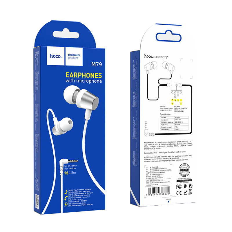 HD_SYNC:M79 Cresta universal earphones with microphone