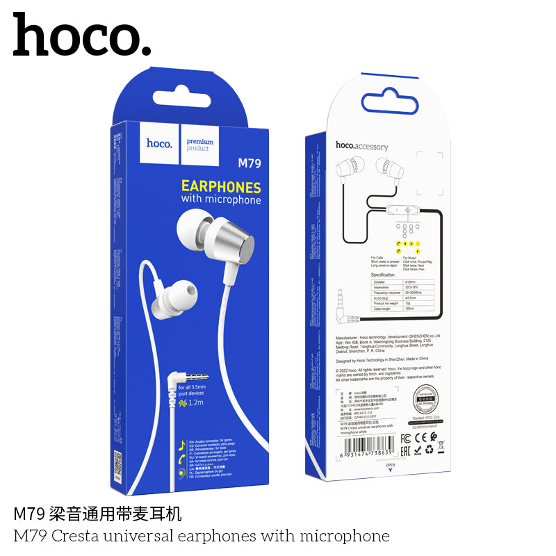 HD_SYNC:M79 Cresta universal earphones with microphone