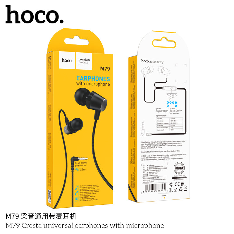HD_SYNC:M79 Cresta universal earphones with microphone
