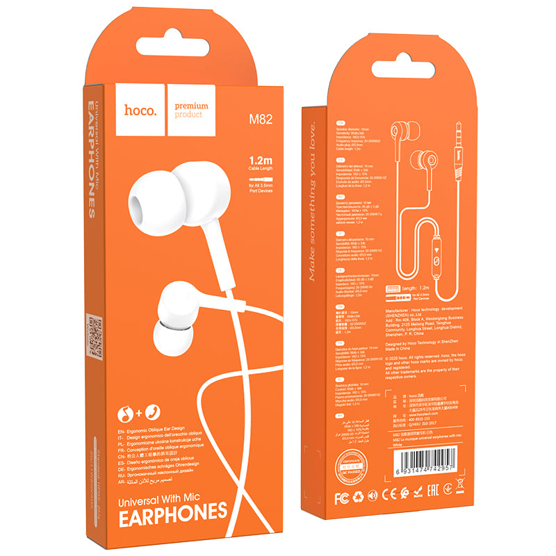 HD_SYNC:M82 La musique universal earphones with mic