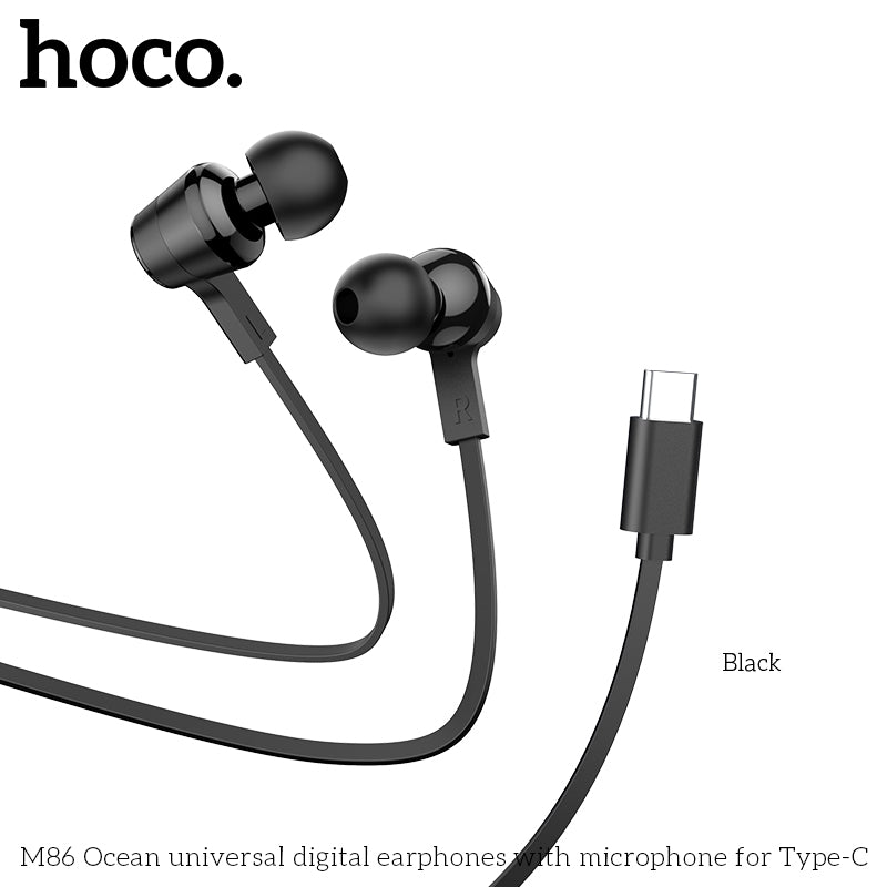 HD_SYNC:M86 Ocean universal digital earphones with microphone for Type-C