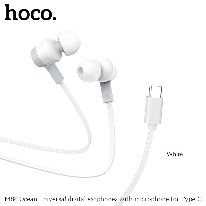HD_SYNC:M86 Ocean universal digital earphones with microphone for Type-C