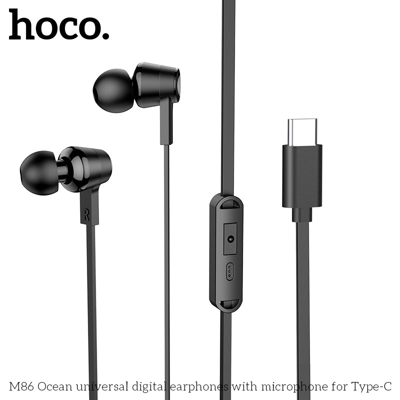 HD_SYNC:M86 Ocean universal digital earphones with microphone for Type-C