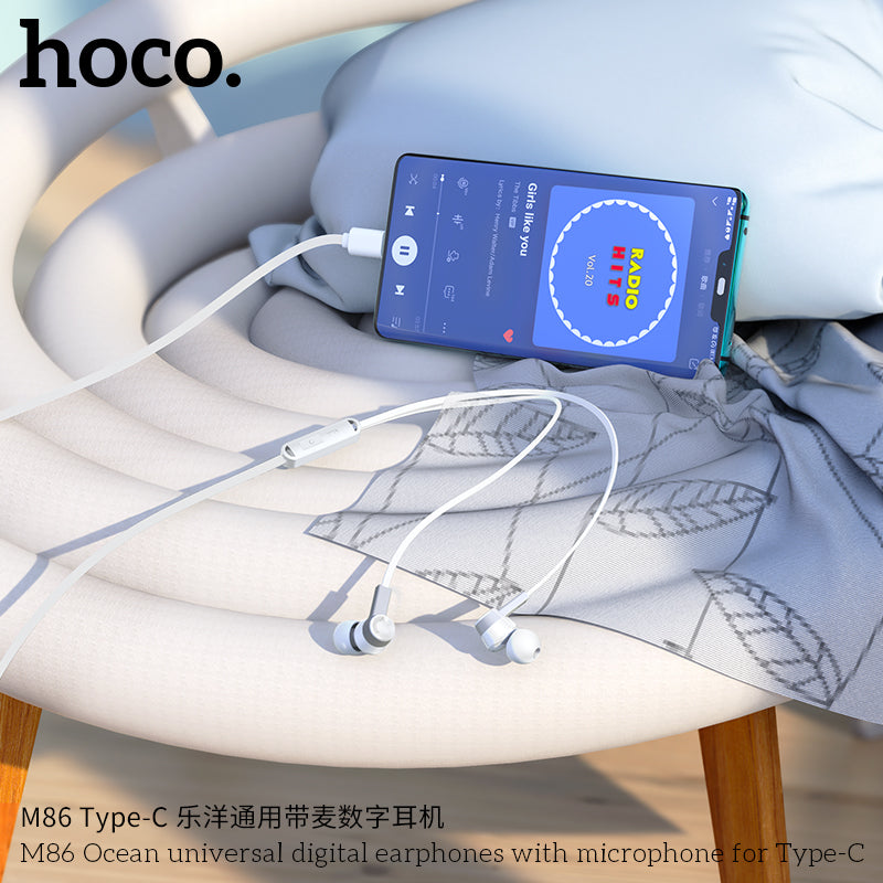 HD_SYNC:M86 Ocean universal digital earphones with microphone for Type-C