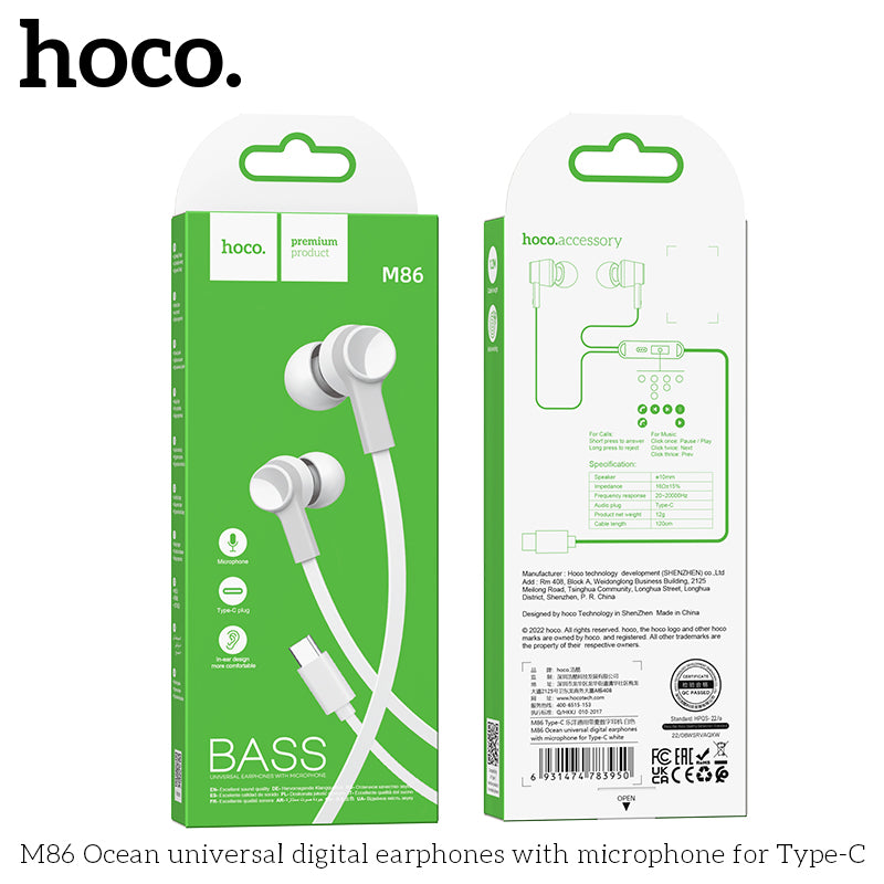 HD_SYNC:M86 Oceanic universal earphones with mic
