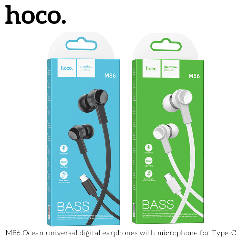 HD_SYNC:M86 Ocean universal digital earphones with microphone for Type-C